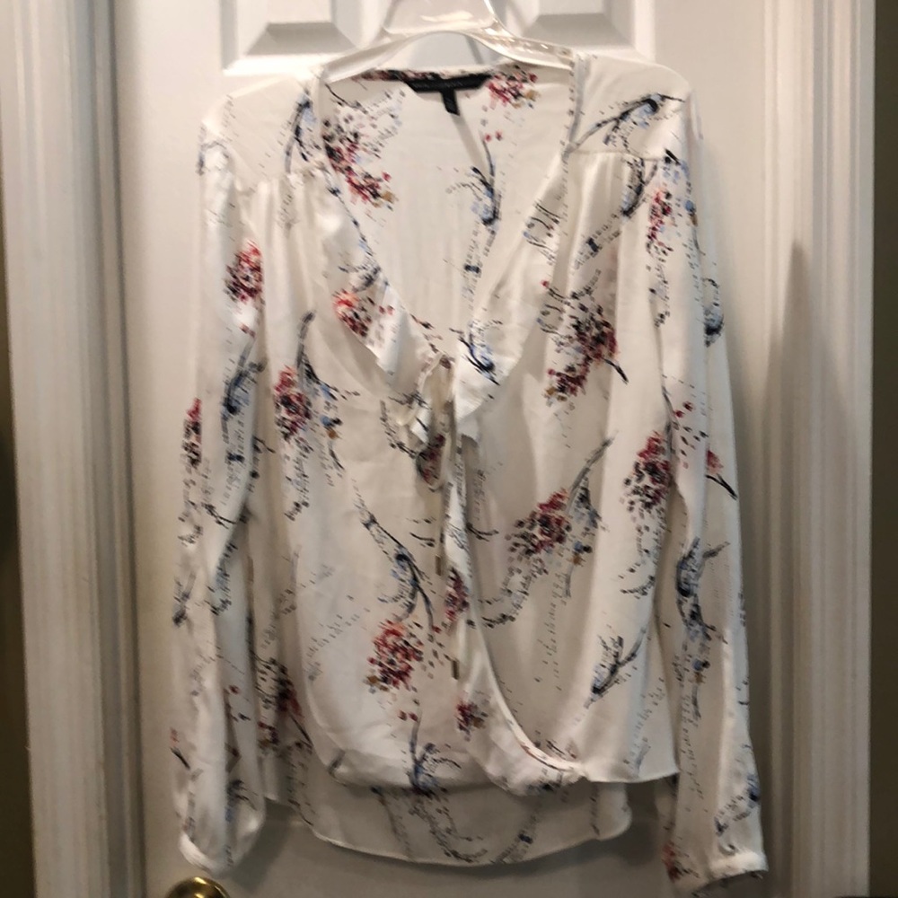 Spring wrap style blouse